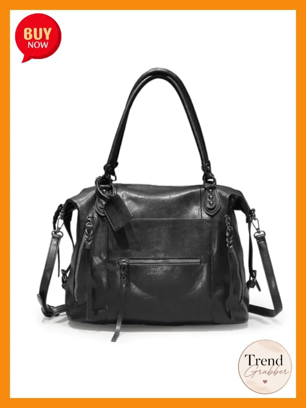 Large Hobo Vegan Leather Tote Bag Crossbody Purse with Adjustable Strap